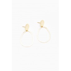 Cadence Gold Hammered Teardrop Earring