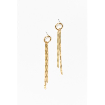 Hazel Gold Chain Drop Earring